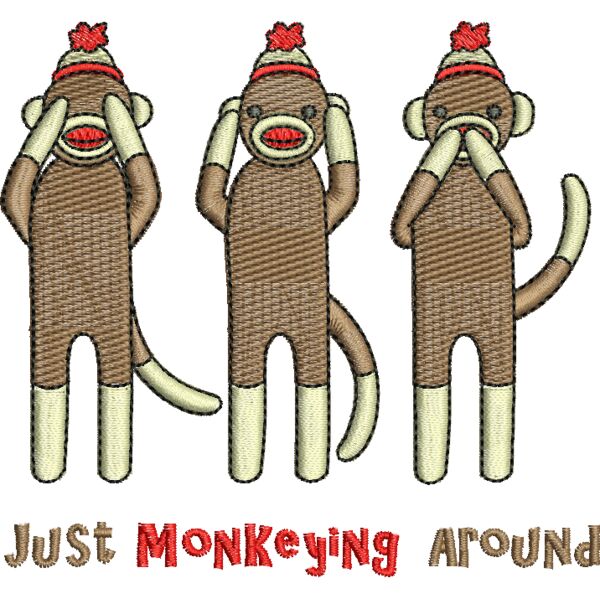 AFFEN MONKEYING AROUND NICHTS HÖREN SEHEN SAGEN Miniaturansicht